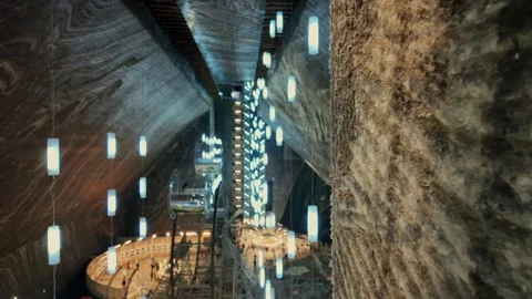 Top View of Rudolf Mine Interior Stock Footage 345695462