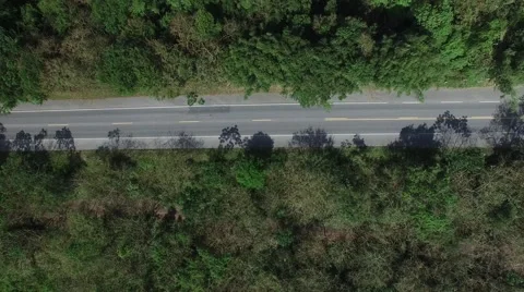 Top View of Rural Road Stock Footage 63146874