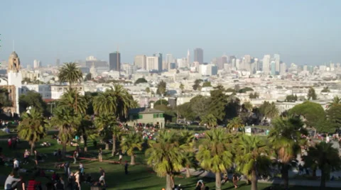 Top view of San Francisco panoramic park Stockbeeldmateriaal 35436095