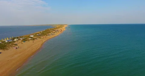 Top view of a sand bar Stock Footage 94498791