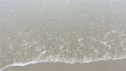 Top view of sand beach and sea wave 库存影片 79059002