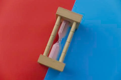 Top view of sand clock Stock Photos