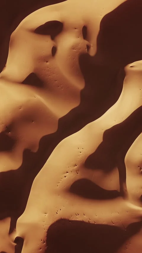 Top view on sand dunes in desert Stock Footage 223007606