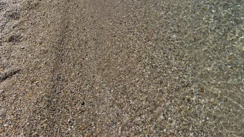 Top View of Sandy Terrain with Natural Footprints Stock Footage 342221861