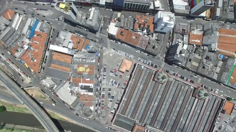 Top view of Sao Paulo downtown and the Municipal Market, Brazil Video stock 59643719