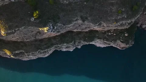 Top view of the sea cliff 库存影片 239852481