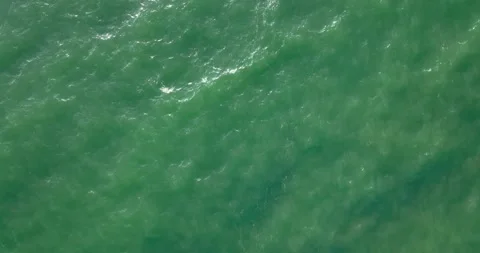 Top view of sea ocean surface with shiny sun reflection on top of water backg Stock Footage 245465854