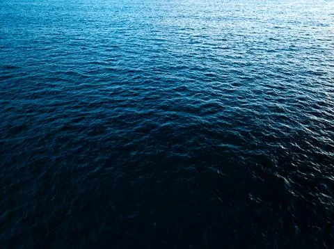 Top view sea surface waves texture background Photos