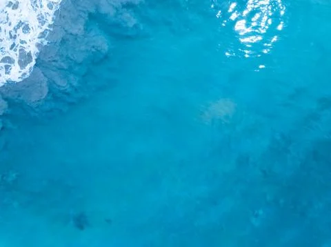 Top view sea surface waves texture background Photos