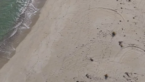 Top view of sea waves over coastal rocks Stock Footage 328571722