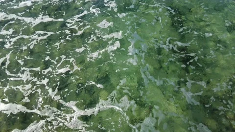 Top view of the sea waves in the red sea slow mo Stock Footage 167625690