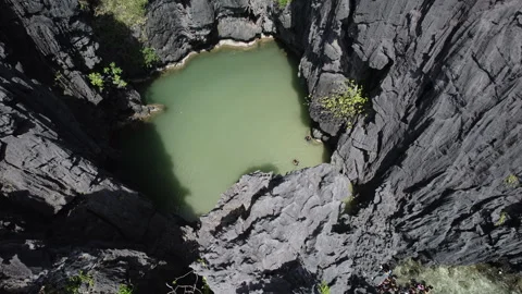 Top view of a secret lagoon in the Philippines Stock Footage 272746709