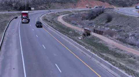 Top View semitruck Stock-Footage 22676769