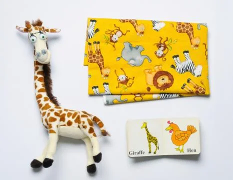 Top view set of stuff and toys for newborn baby Stock Photos