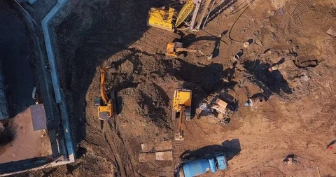 Top view setting up career preparation work equipment and people Stock Footage 127216121