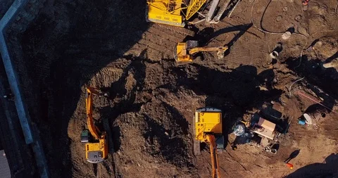 Top view setting up career preparation work equipment and people Stock Footage 127216126