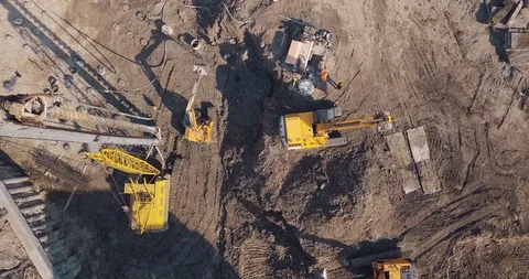 Top view setting up career preparation work equipment and people Video stock 127216156