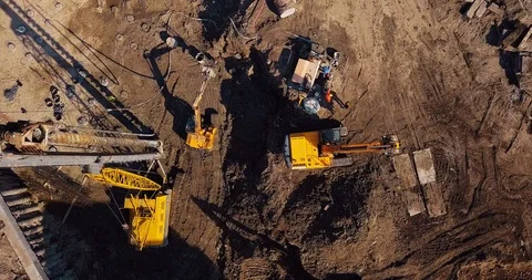 Top view setting up career preparation work equipment and people Stock Footage 127216224