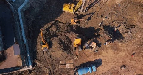 Top view setting up career preparation work equipment and people Stock Footage 127216226