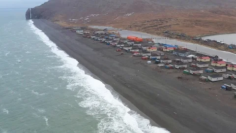 The top view on the settlement of Inchoun. Stock Footage 120822804