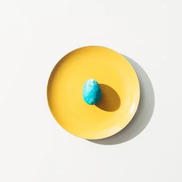 Top view shabby blue easter Stock Photos