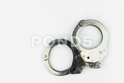 Top view, shackle isolated on white background Stock Photos