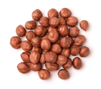 Top view of shelled hazelnuts Stock Photos