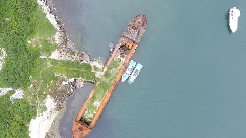Top view of ships of Coast Guard of Federal Security Service of Russia Stock Footage 104192989