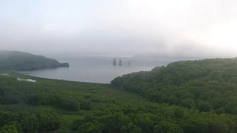 Top view of ships of Coast Guard of Federal Security Service of Russia 库存影片 104193138
