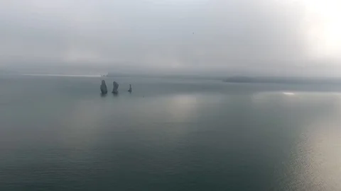 Top view of ships of Coast Guard of Federal Security Service of Russia Vídeo Stock 104193262