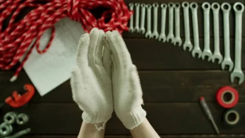 Top view shot. The end of a working day Stock Footage 80111372