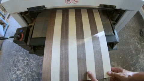 Top view shot of working process in carpentry workshop, professional craftsman Stock Footage 162926514