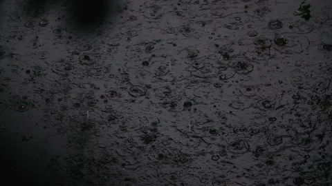 Top view of a shower with hail. Stockbeeldmateriaal 232851046