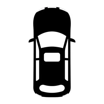 Top View Silhouette of a Car. Vector Illustration Stock Illustration