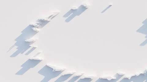 Top view of simple empty white podium stage background. Futuristic technology Video stock 201863182