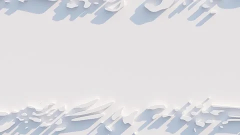 Top view of simple empty white podium stage background. Futuristic technology Video stock 201863188