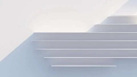 Top view of simple empty white podium stage background. Futuristic technology 스톡 동영상 243206427