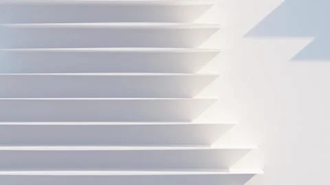 Top view of simple empty white podium stage background. Futuristic technology 스톡 동영상 243206441