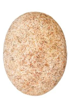 Top view of single orange pebble Stock Photos