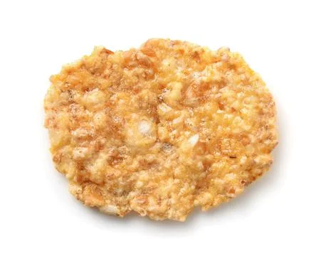 Top view of single organic multigrain flake Stock-Fotos