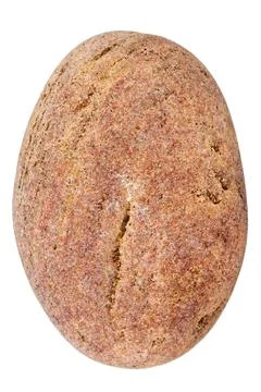 Top view of single red pebble Stock Photos
