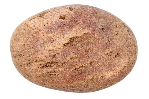 Top view of single red pebble Stock Photos