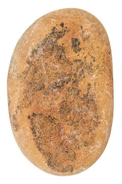 Top view of single yellow pebble Stock Photos