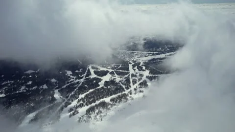 Top view of the ski slopes Stock Footage 180020421