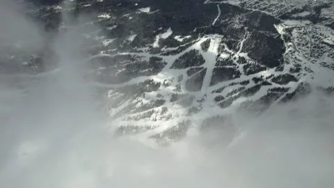 Top view of the ski slopes Stock Footage 180039440