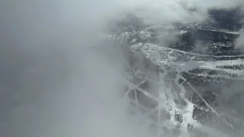 Top view of the ski slopes Video stock 180040019