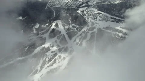 Top view of the ski slopes Stock Footage 180044156