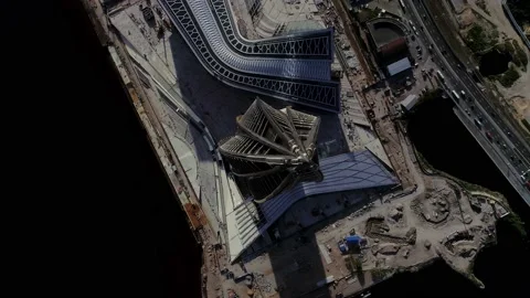 Top view of the skyscraper and cityscape. Stock Footage 138031854