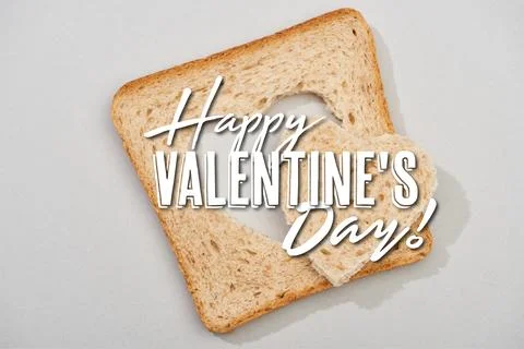 Top view slice bread carved Stock Photos