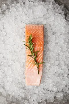 Top view slice red fish Stock Photos